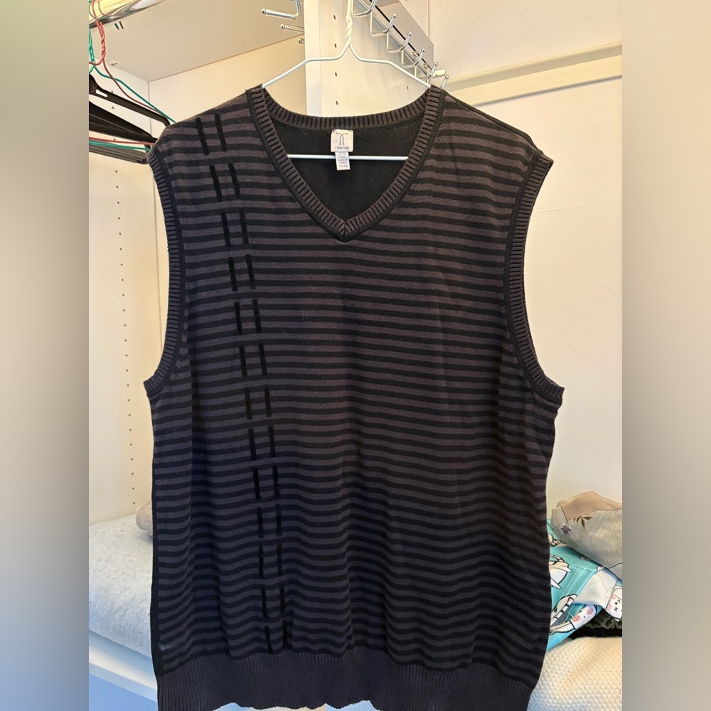 Black Striped Sleeveless Top